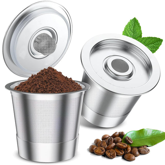 Reusable K Cups,Stainless Steel K Cups for Keurig, Reusable Coffee Pods for CF01 Coffee Makers BPA-Free Refillable Coffee Filters