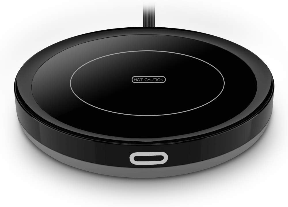 Smart Coffee Warmer, Auto On/Off Gravity - Induction Mug Warmer for Office Desk Use, Candle Wax Cup Warmer Heating Plate (Up to 131F/55C) (Black)t - COKAFEGO