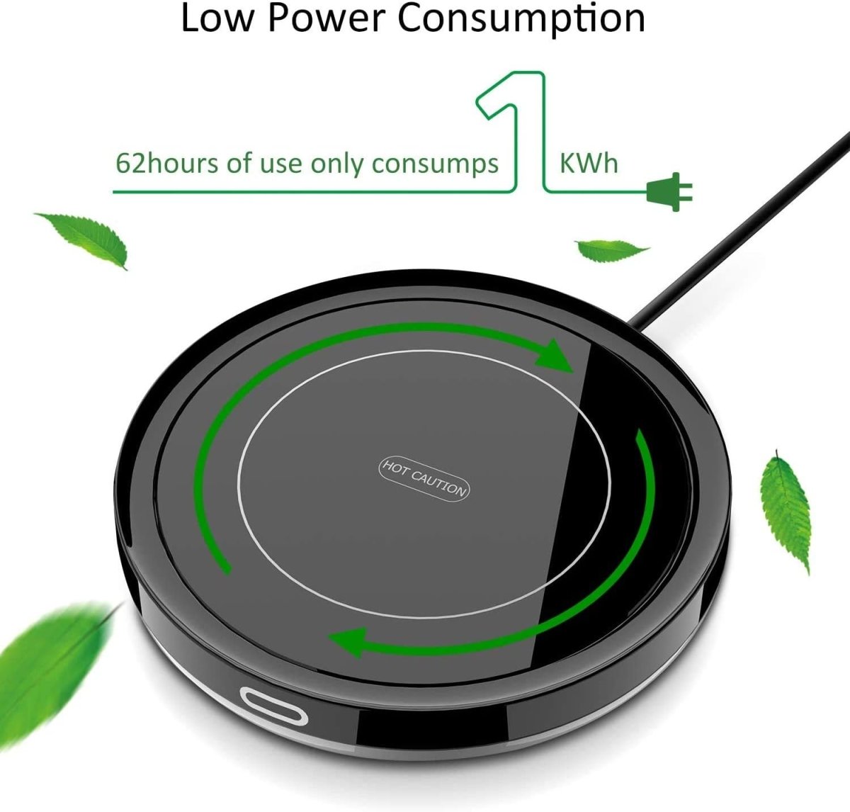 Smart Coffee Warmer, Auto On/Off Gravity - Induction Mug Warmer for Office Desk Use, Candle Wax Cup Warmer Heating Plate (Up to 131F/55C) (Black)t - COKAFEGO