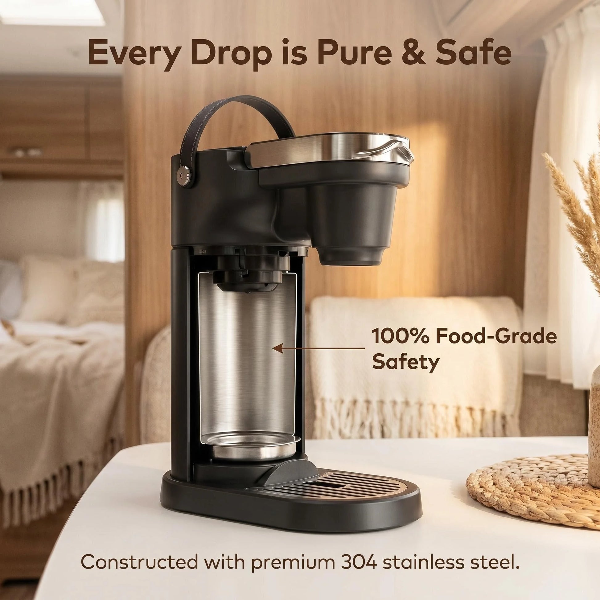 The new product is not yet available for sale.-COKAFEGO® THE WORLD'S FIRST PORTABLE K-CUP® COFFEE MAKER. THE ULTIMATE EXPLORER'S GIFT. | 60oz Thermal Reservoir | K-Cup® & Ground Coffee Compatible | For Camping, RV & Outdoor