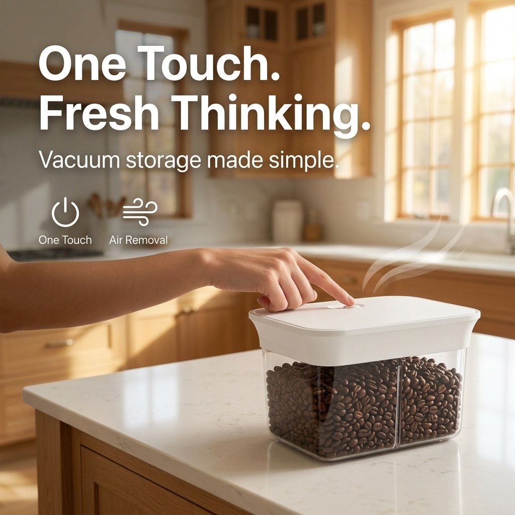 COKAFEGO Smart Vacuum Food Storage Container, 3L&6L, Clear