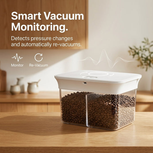 COKAFEGO Smart Vacuum Food Storage Container, 3L&6L, Clear